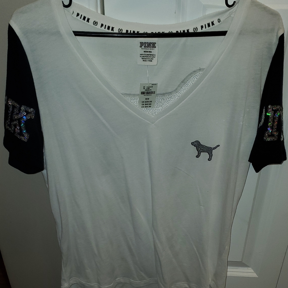 Beautiful Pink, Victoria secret sequence short sleeve tshirt.